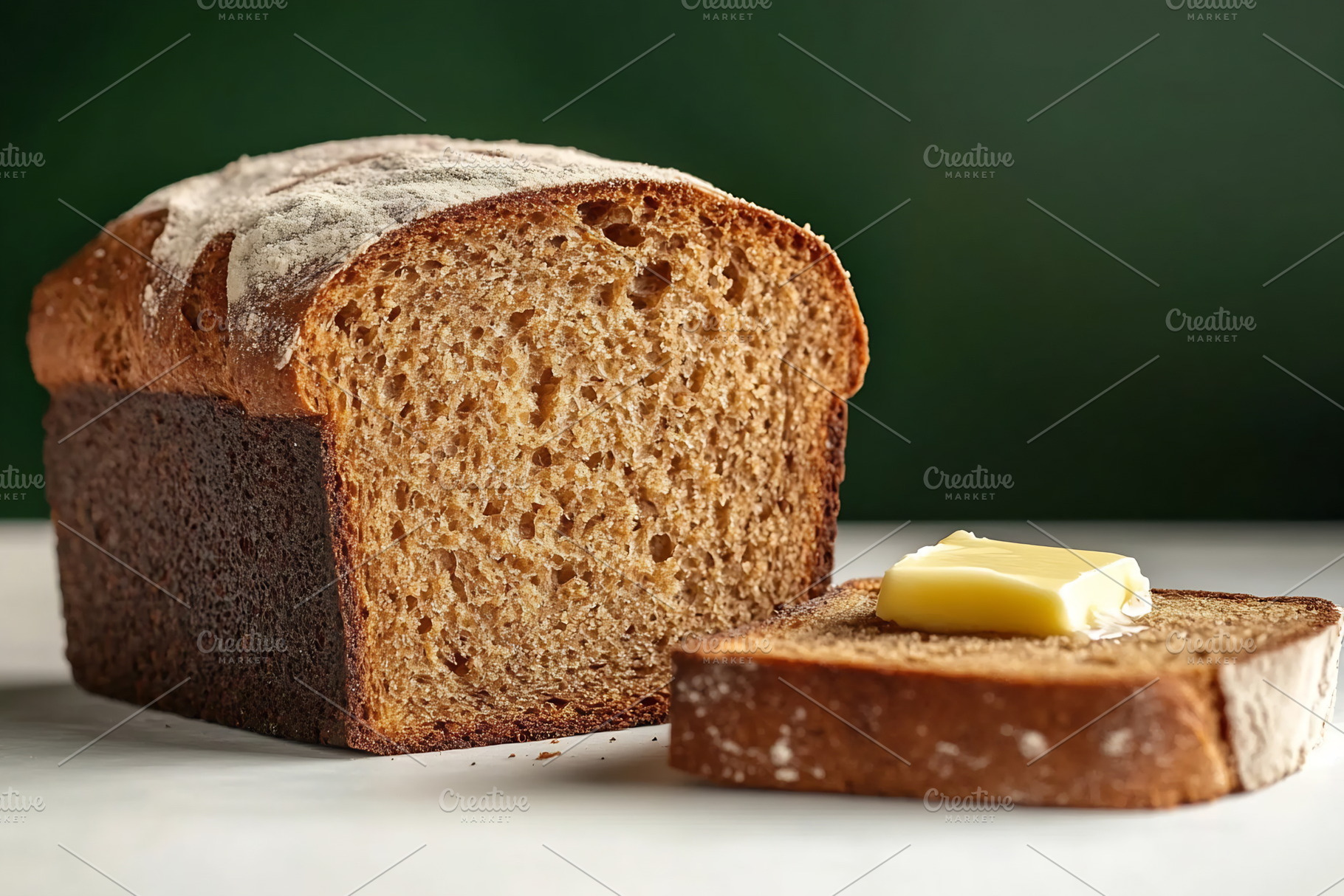 Warm bread with butter, a Photo by Beautiful things