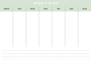 Printable A4 Basic Weekly Planner