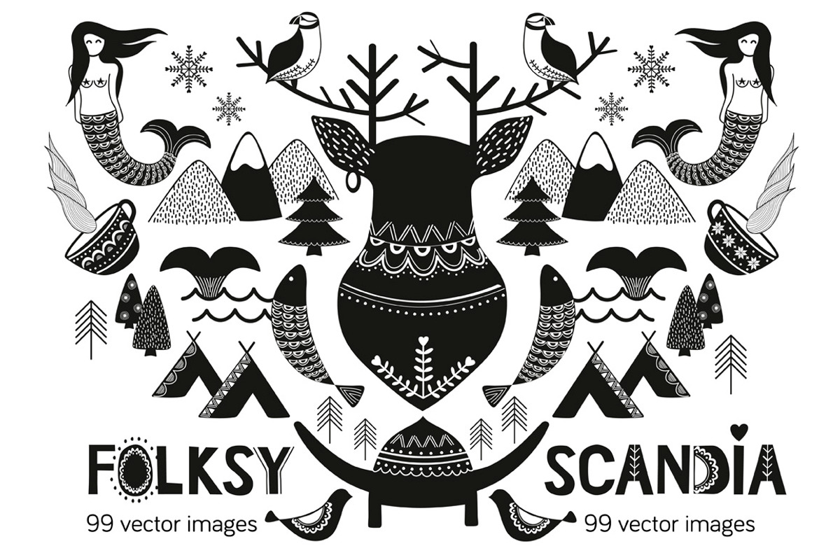 Folksy Scandia, an Animal Illustration by Chus Moreno Studio (Photo 1 of 10)