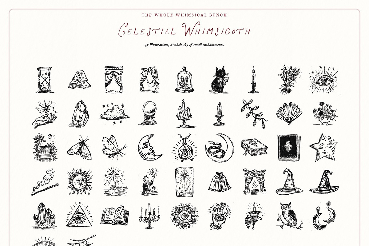 Witchy Clipart Bundle, Mystical Set, an Object Illustration by The October Creative (Photo 6 of 13)