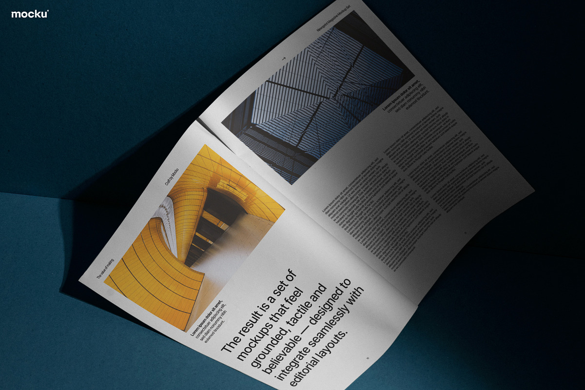 Studio Newsprint Magazine Mockup, a Books & Magazine Mockup by Mocku (Photo 2 of 4)