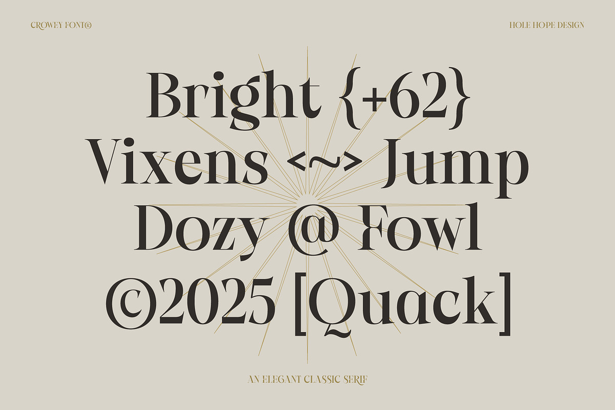 Crowey | Elegant Classic Serif Font, a Serif Font by Hole Hope Design (Photo 2 of 10)