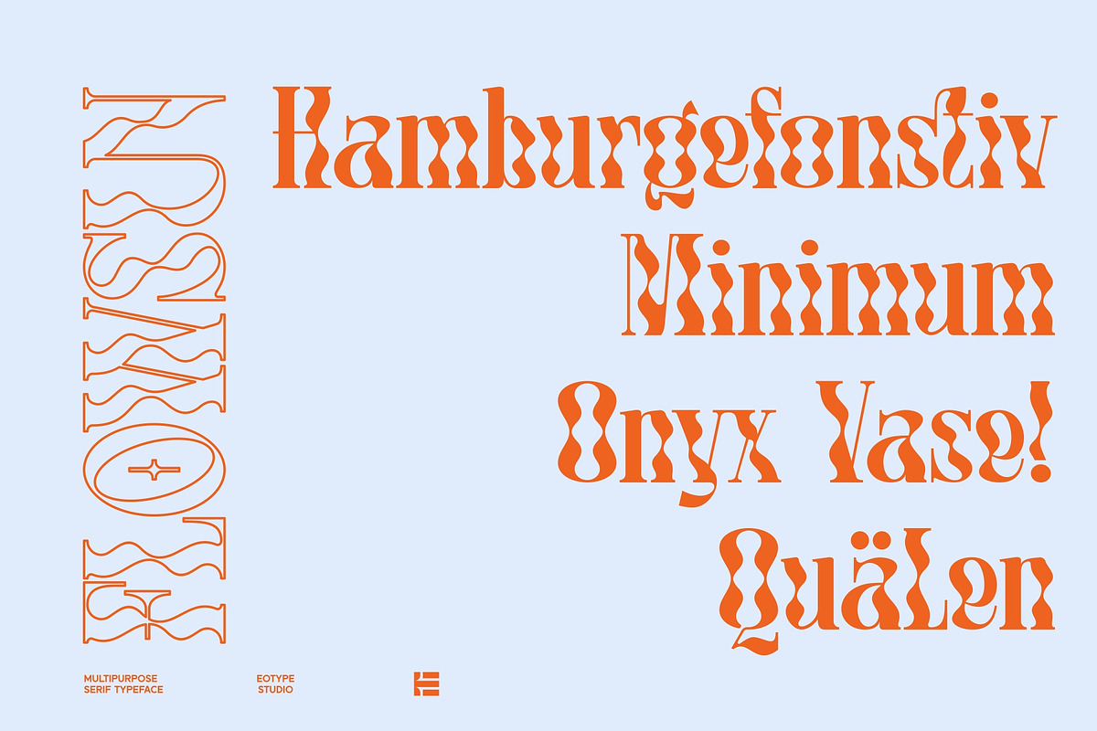 Flowsun | Psychchedelic Serif Font, a Serif Font by Eotype Studio (Photo 4 of 11)