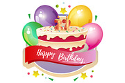 7 birthday colorful label, a Graphic by Propylparaben (Thumbnail 2 of 8)