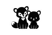 Cute Forest Animal Silhouette Bundle, an Illustration by Creativeshirt (Thumbnail 2 of 54)