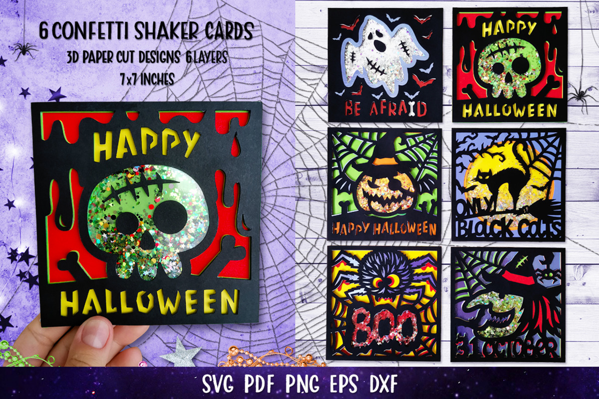 3D Halloween Card Confetti Shaker, a Card Template by Digital_Craftyfox (Photo 1 of 24)