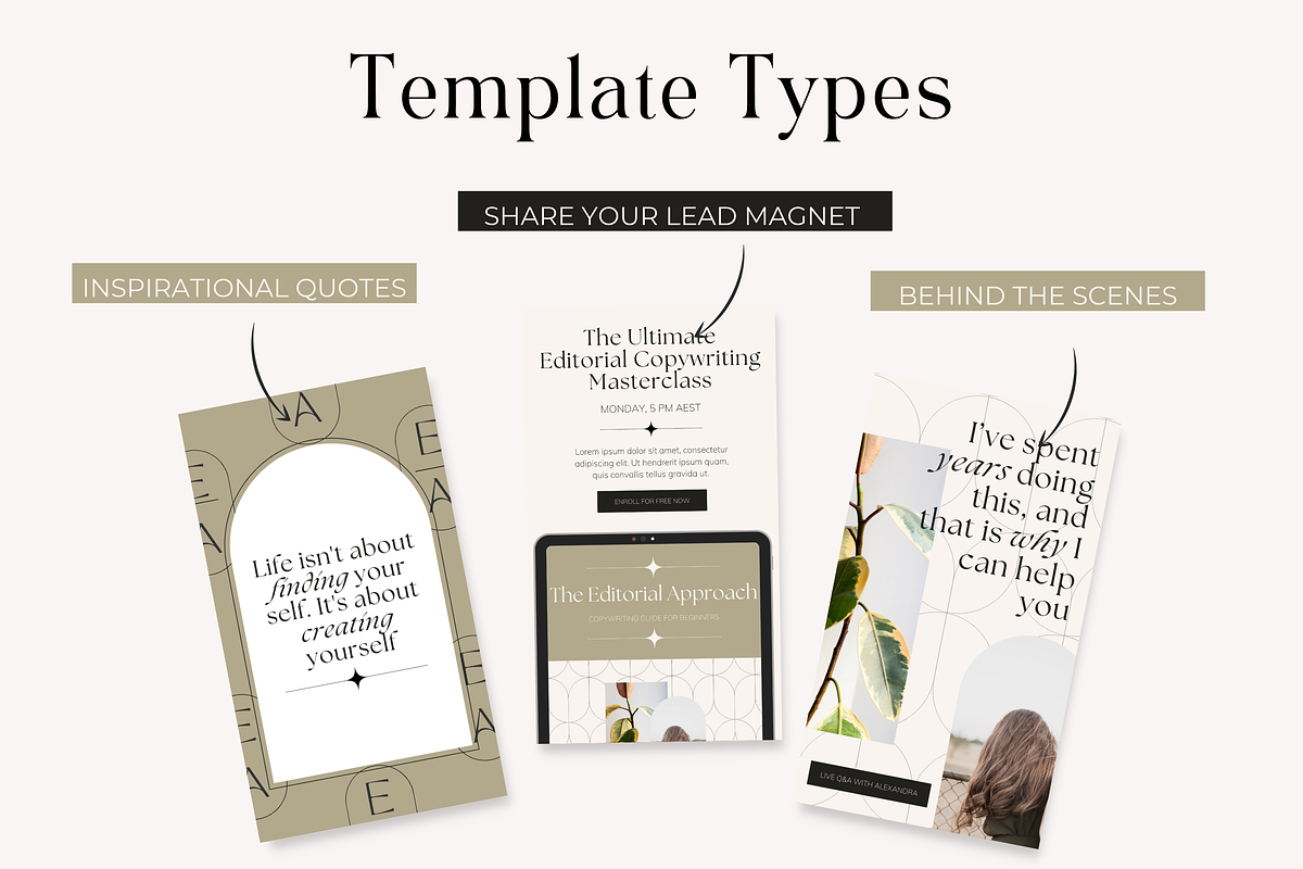 Instagram Story Templates Luxe Canva, a Social Media Template by HerstedHertz (Photo 6 of 7)