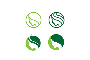 beauty nature woman set modern logo, a Branding & Logo Template by devastd