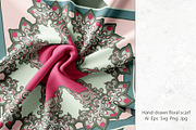 Royal Garden Mandala Scarf, an Object Graphic by ilustrinna (Thumbnail 2 of 7)