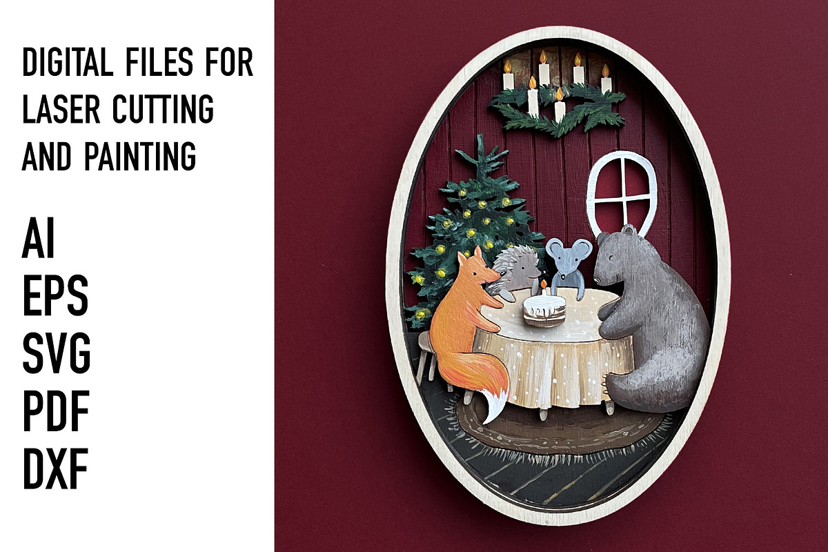 Woodland Shadow Box SVG Bundle, an Object Graphic by HelloWood (Photo 3 of 4)