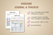 Migraine Journal & Tracker - Canva, a Print Template by Adalin Shop (Thumbnail 7 of 9)