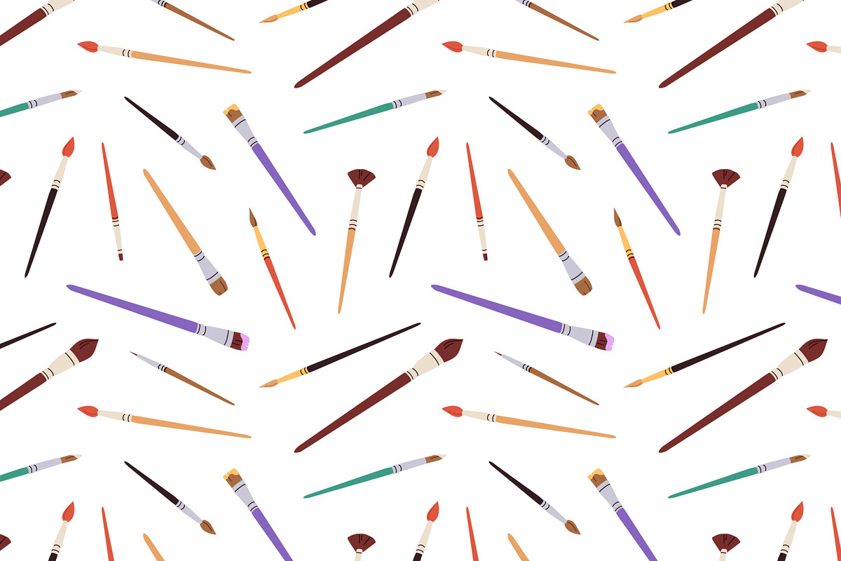 Art tools, supplies seamless pattern, a Pattern Graphic by Good Studio (Photo 8 of 15)