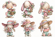 whimsical summer bunny, an Illustration by Designworld (Thumbnail 2 of 6)