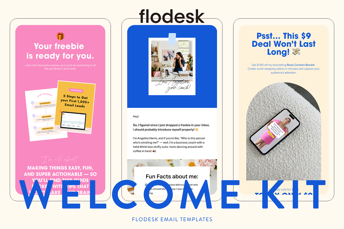 Welcome Email Templates for Flodesk, an Email Template by My Social Boutique (Photo 1 of 4)