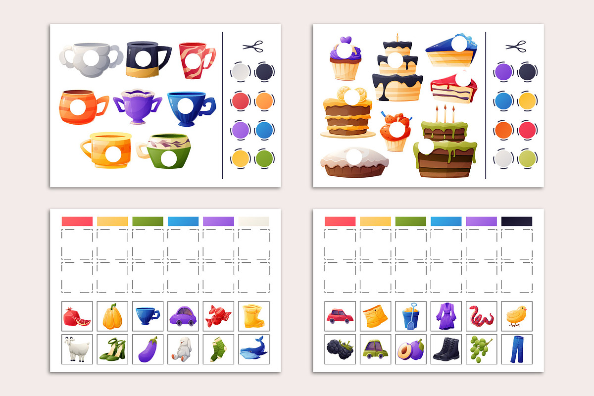 Color matching printables | 18 sheet, a Poster Template by EeKayStore (Photo 4 of 6)