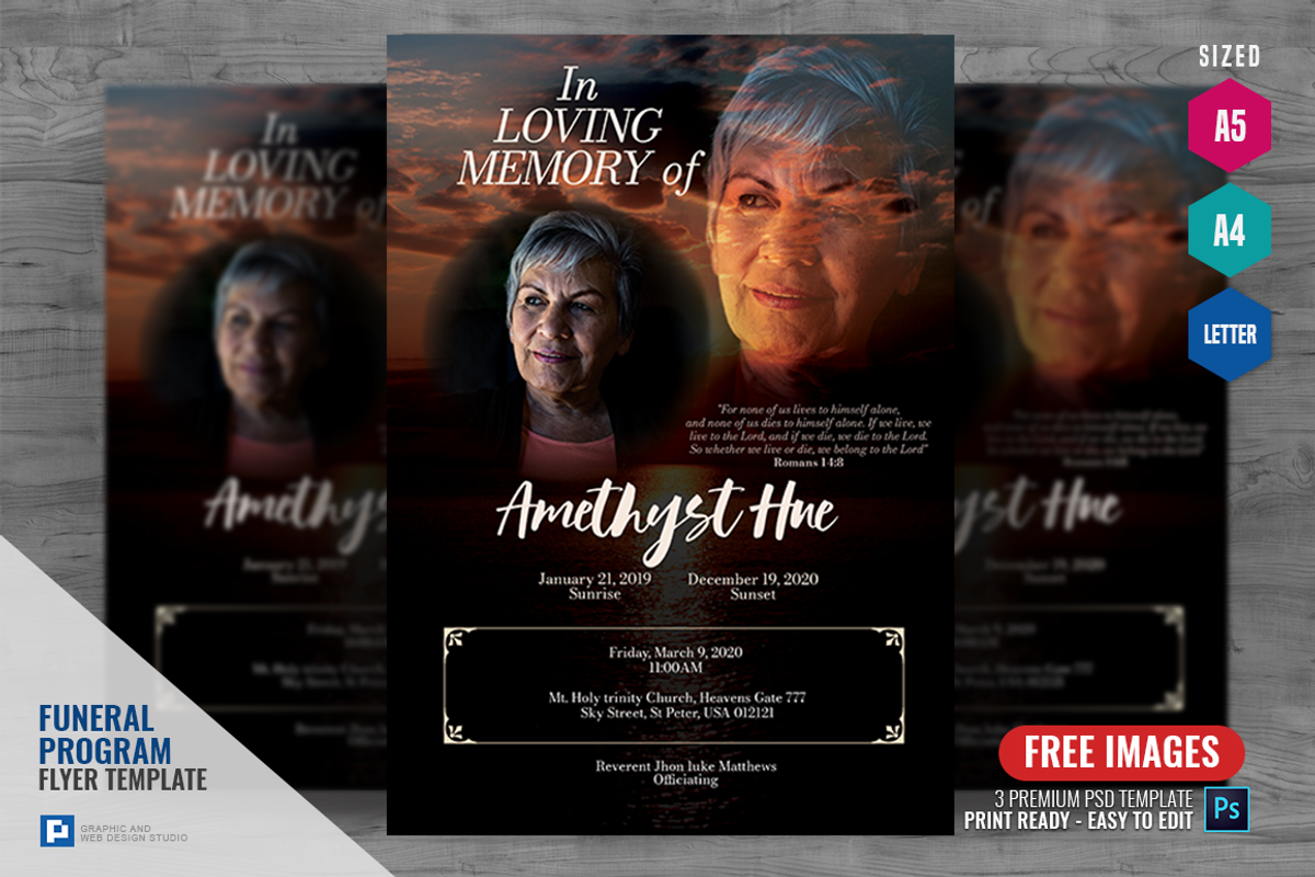 Memorial Program Flyer, a Flyer Template by PSDPixel (Photo 1 of 5)