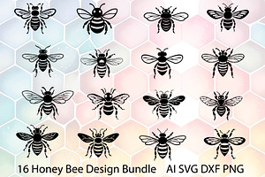 Honey Bee Icon SVG. Bee Clipart.