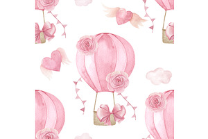 Pink Cute Balloon Pattern