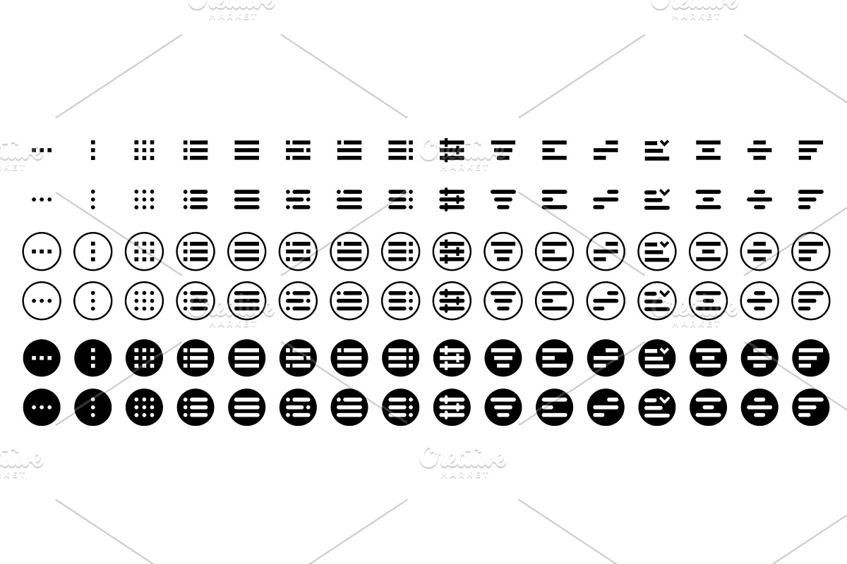 Minimal Set of Hamburger Menu, an Object Illustration by Things for designers