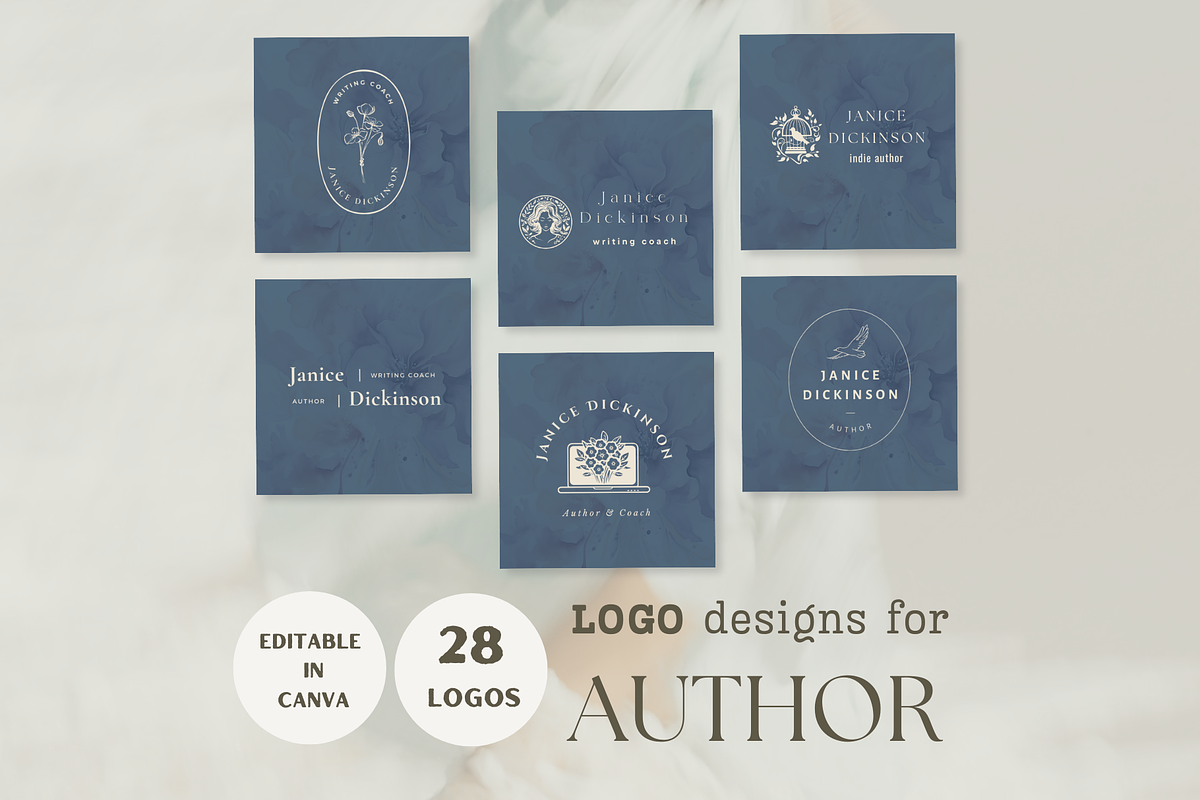 Editable logo design for writers, a Branding & Logo Template by Petite Zakka Boutique (Photo 1 of 7)
