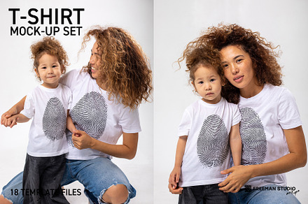 T-Shirt Mock-Up Set, a Shirt Mockup by Freeman Studio