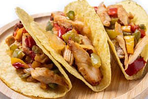Crispy Mexican chicken tacos