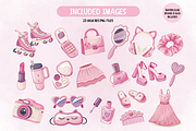 Fashion Doll Clip Art, Pink Clipart, an Illustration by TatiMockup (Thumbnail 2 of 5)