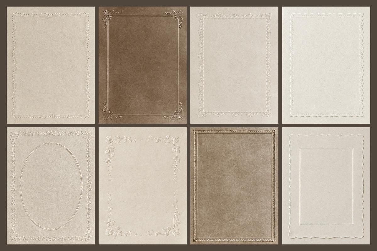 Embossed Beige Frame Backgrounds Set, a Background Graphic by Make ...