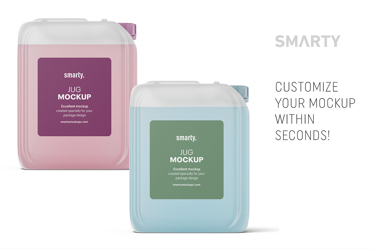 Transparent jug mockup, a Packaging Mockup by Smarty Mockups (Photo 3 of 5)