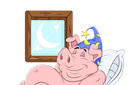 Cartoon Pig Vector 2, an Animal Illustration by TrueMitra Designs (Thumbnail 3 of 4)