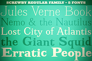 Screwby Regular Family, a Serif Font by Pink Broccoli (Thumbnail 1 of 3)