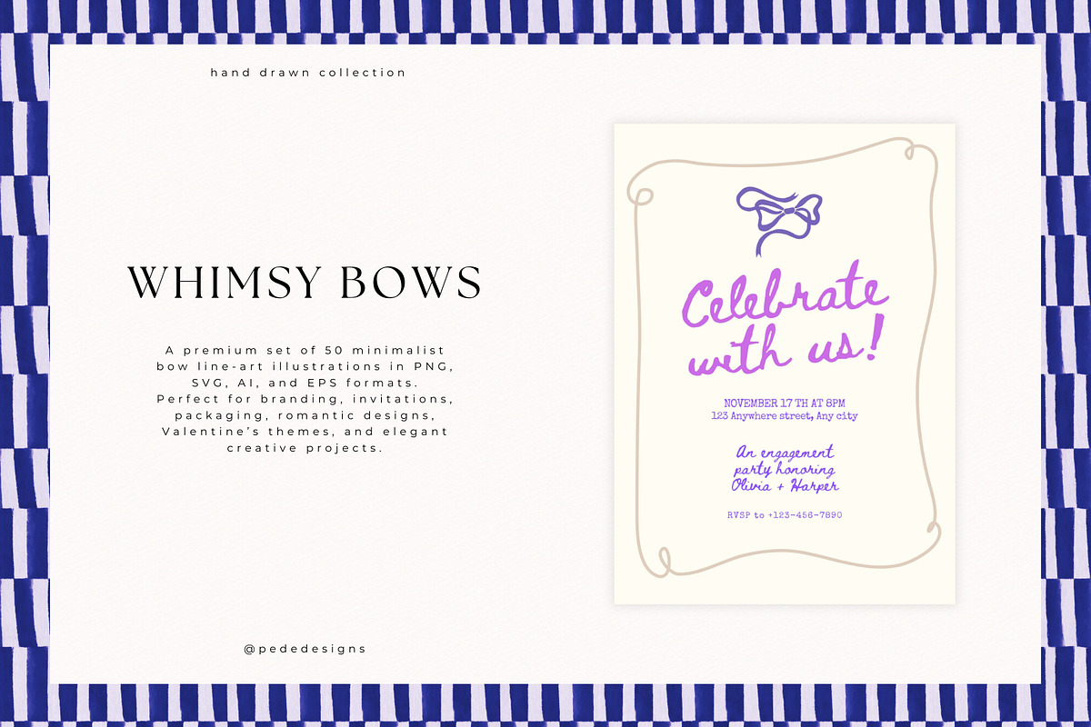 Whimsy Bows, a Decorative Illustration by PeDe Designs (Photo 6 of 7)