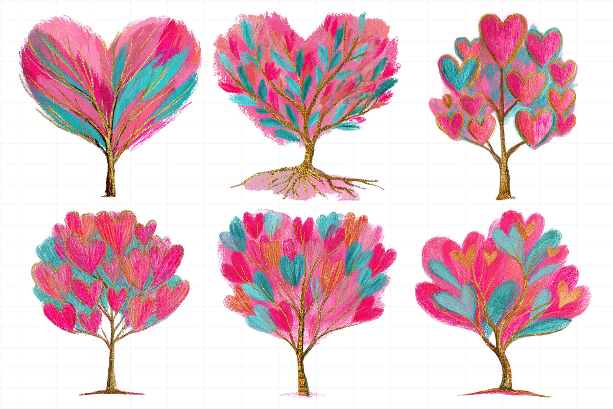 Valentine Day Heart Tree Clipart, an Illustration by Daily.Designs (Photo 4 of 5)