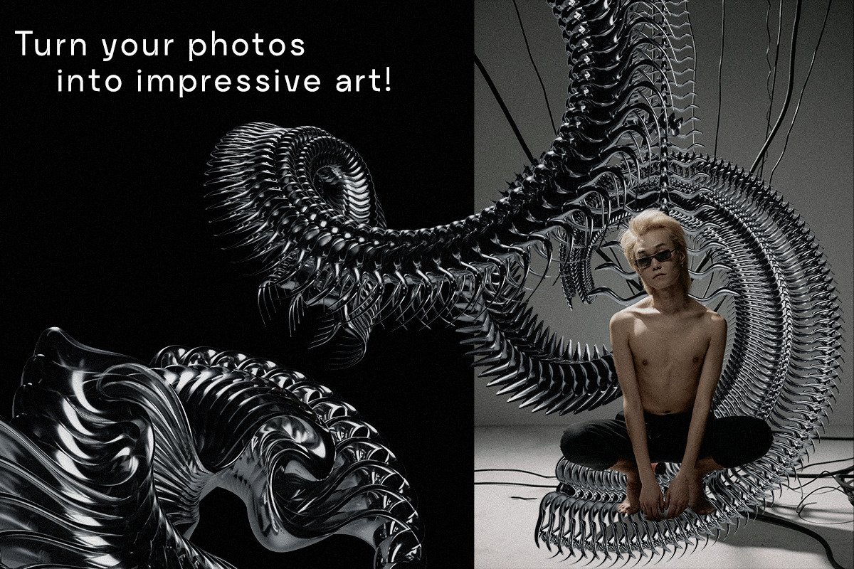 Chrome Elements - 3D Abstract Shapes, a Graphic by saintricchi (Photo 3 of 8)