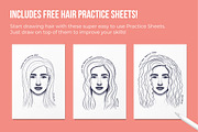 25 Hair Brushes for Affinity, a Brush Add-On by Riveros Illustration (Thumbnail 8 of 9)