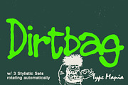 Dirtbag TM – Loose Script, a Handwritten Font by Type Mania (Thumbnail 1 of 11)