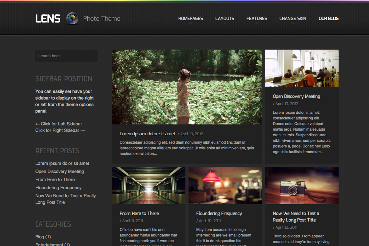 Lens, a WordPress Photography Theme, a WordPress Template by DesignerThemes.com (Photo 5 of 5)