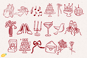 Hand Drawn Wedding PNG Clipart, a Decorative Illustration by LemonDesign (Thumbnail 4 of 4)
