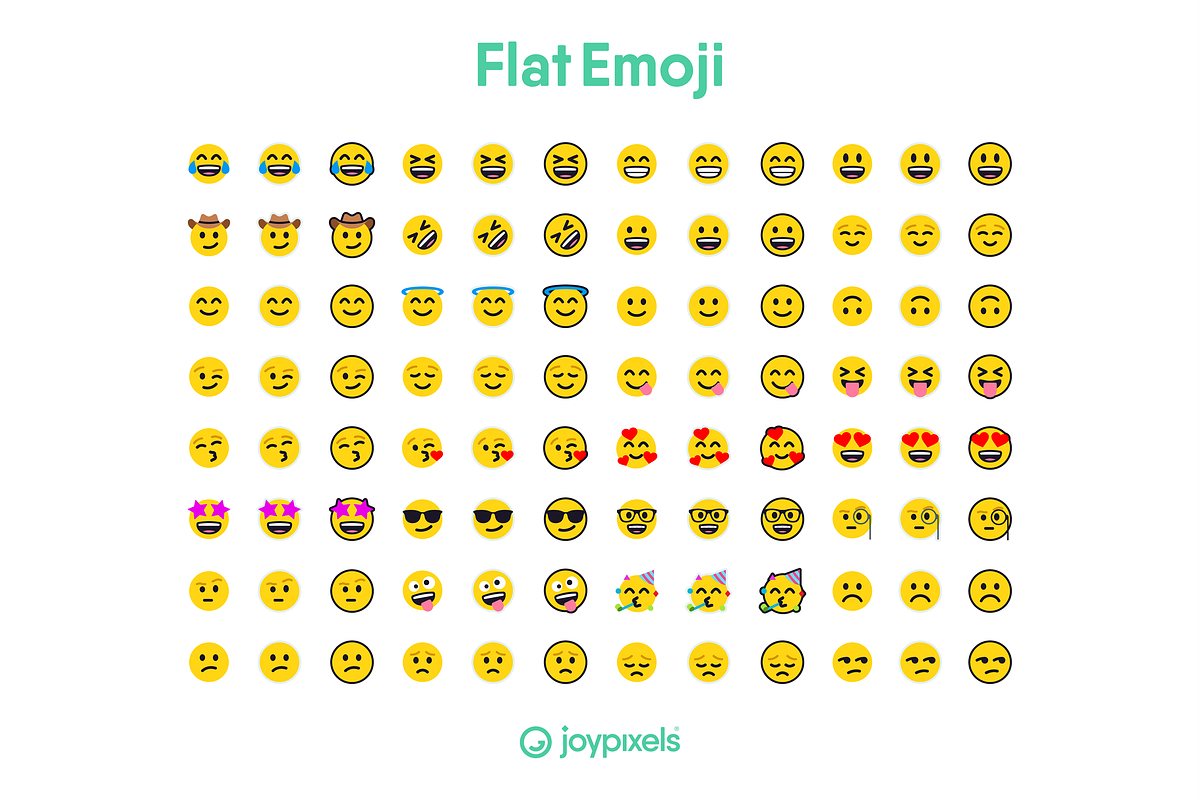 Flat Emoji Icons by JoyPixels®, an Outline Icon by joypixels (Photo 3 of 8)