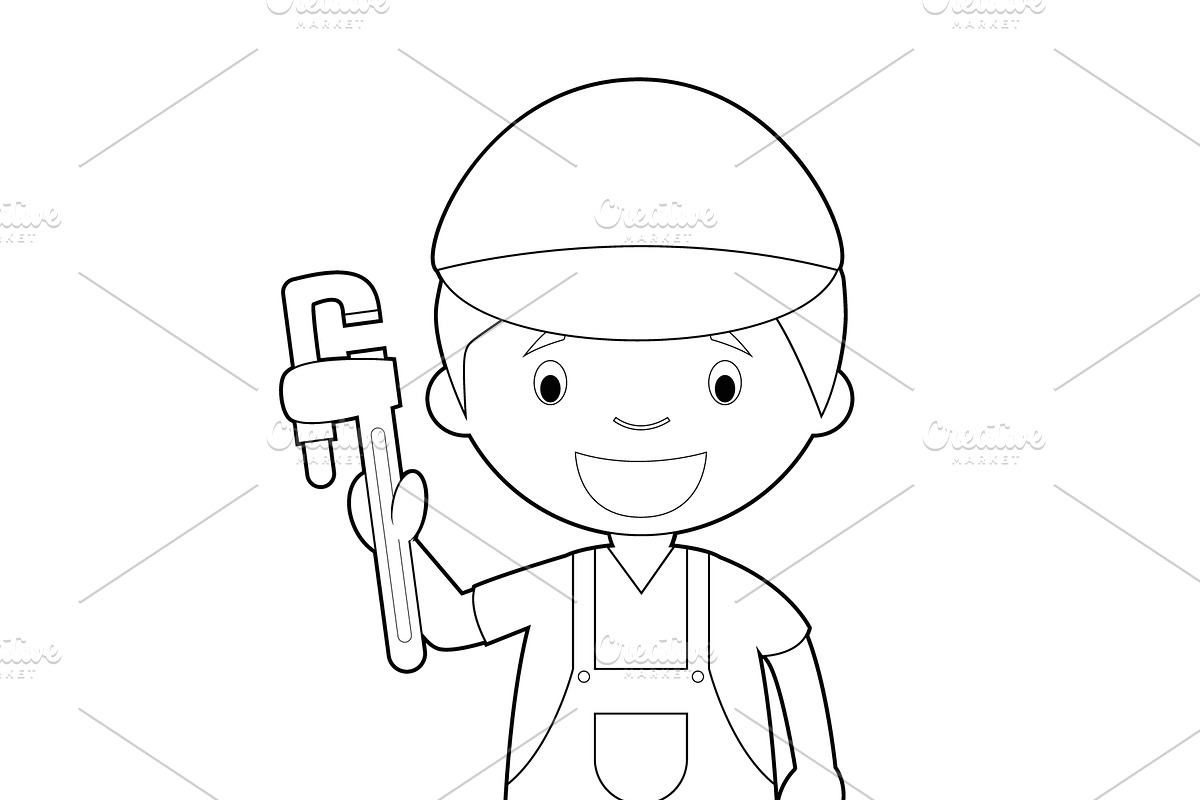 80x Professions for Coloring, an Education Illustration by asantosg (Photo 14 of 17)