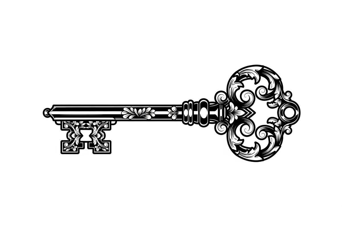 Ornamental Vintage Key SVG Bundle, an Illustration by Gaye Art (Photo 26 of 31)