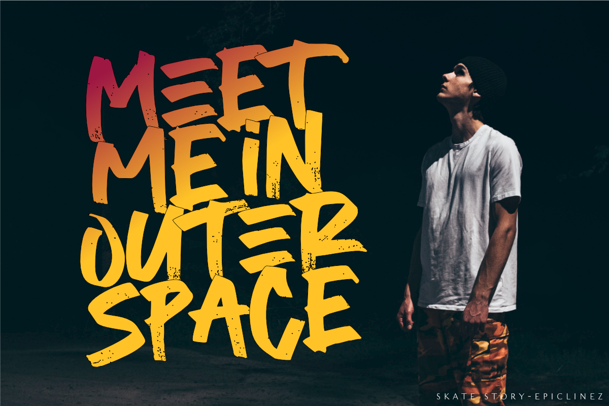 Skate Story, a Font by Epiclinez (Photo 2 of 6)