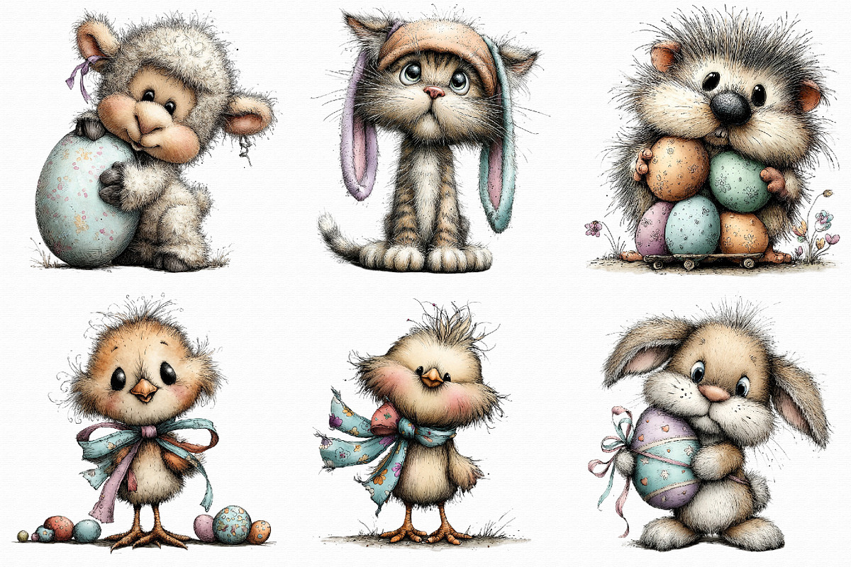 Whimsical Easter Clipart Bundle, an Illustration by Libby Wishes (Photo 4 of 7)