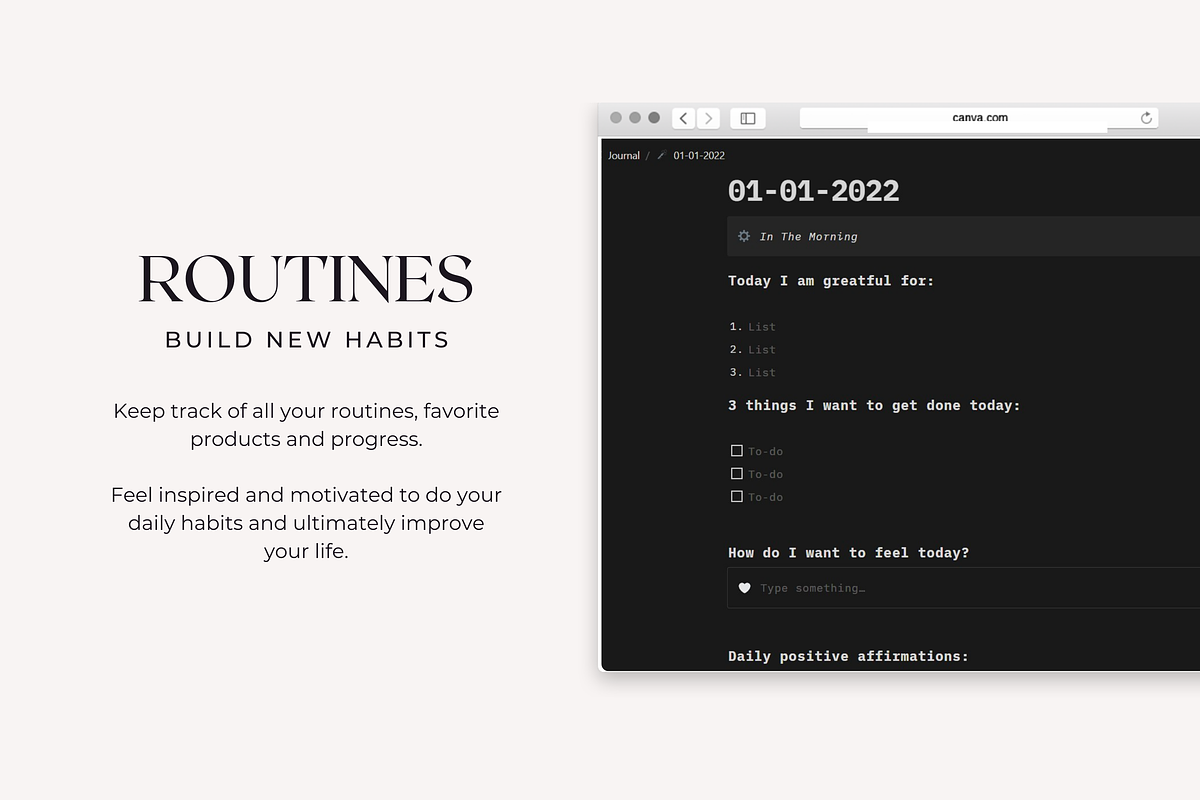 Dark Mode Notion Planner Template, a Templates & Theme by AestheticOrganizer (Photo 7 of 9)