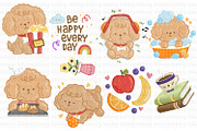 Cute Poodle Watercolor Clipart, an Animal Illustration by Inkley Studio (Thumbnail 1 of 2)