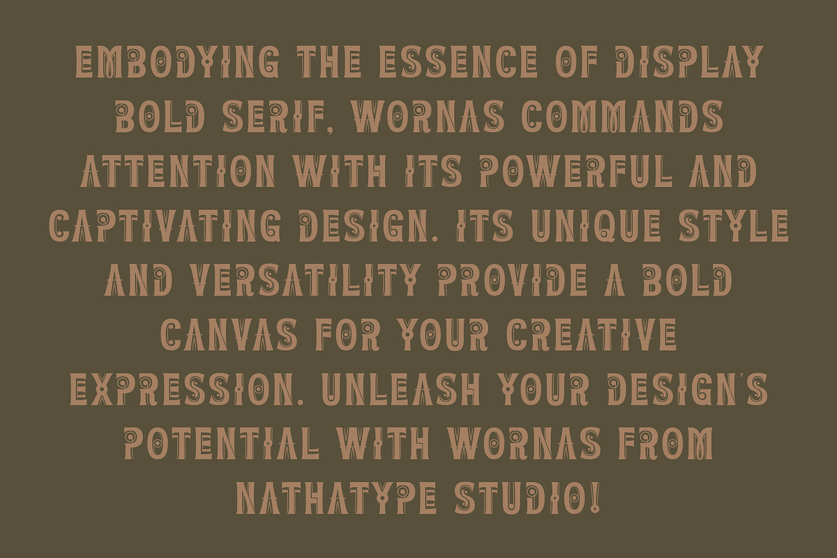 Wornas, a Serif Font by Nathatype (Photo 3 of 11)