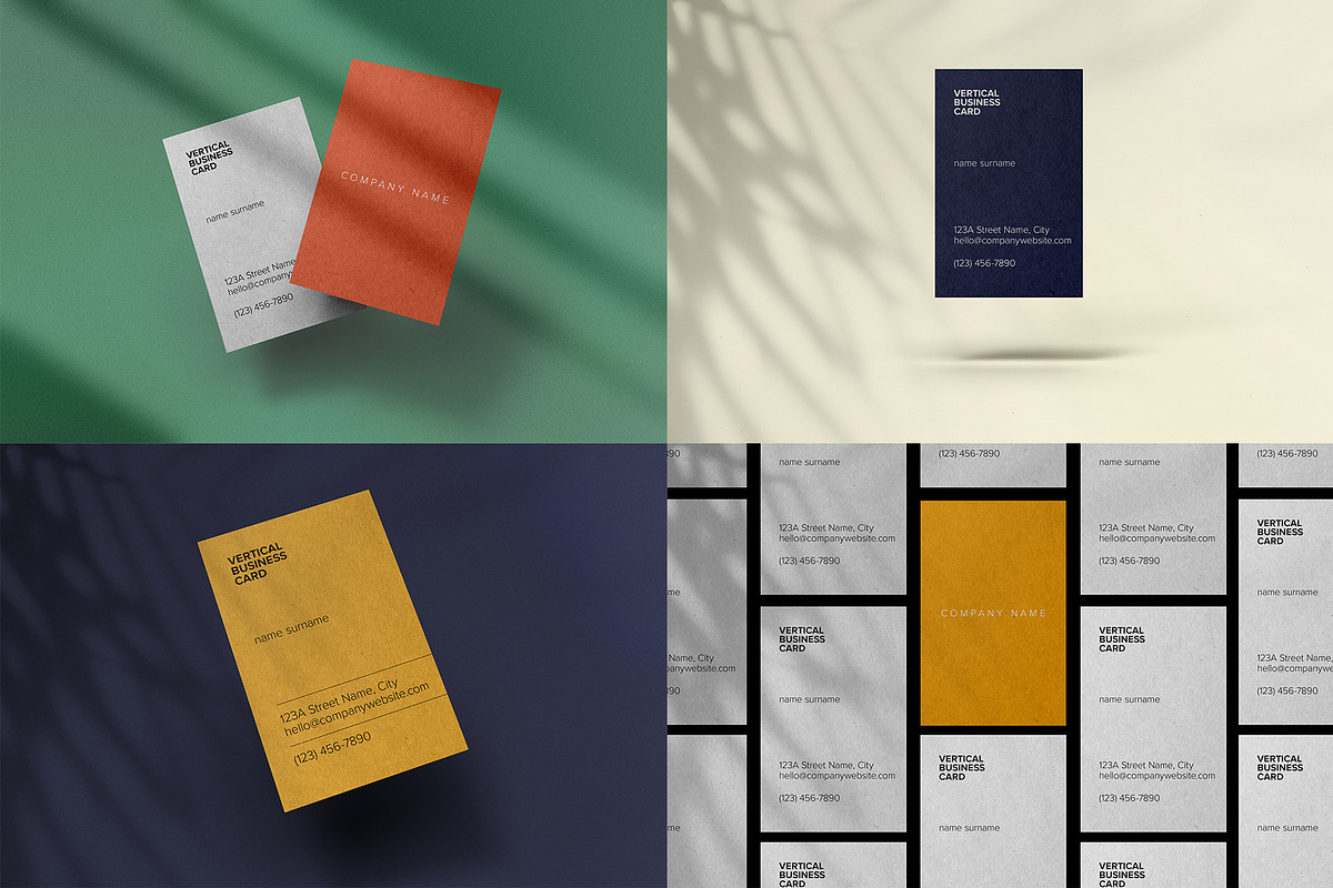 Vertical Business Card Mockup, a Product Mockup by dpi (Photo 4 of 7)