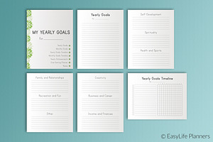 Yearly Goals Planner 7x9.25