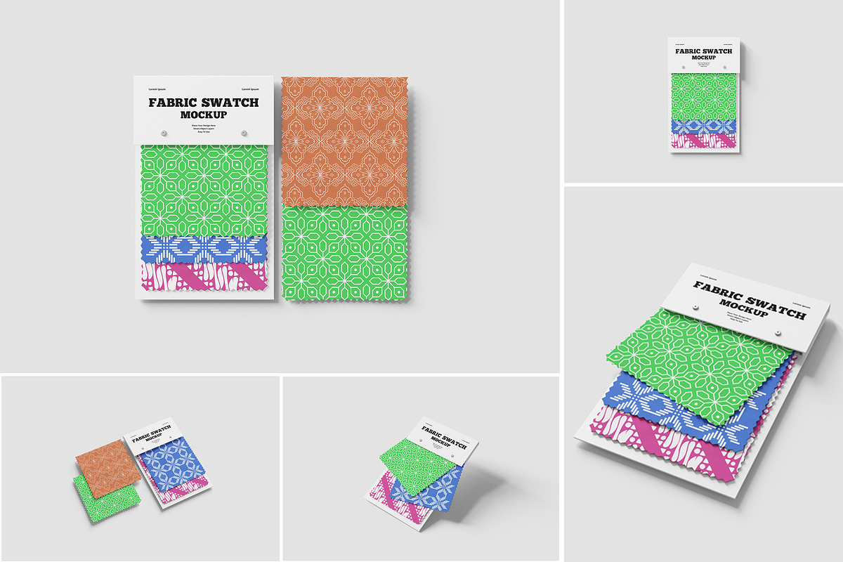 Fabric Swatch Mockup, a Product Mockup by Indah (Photo 1 of 6)