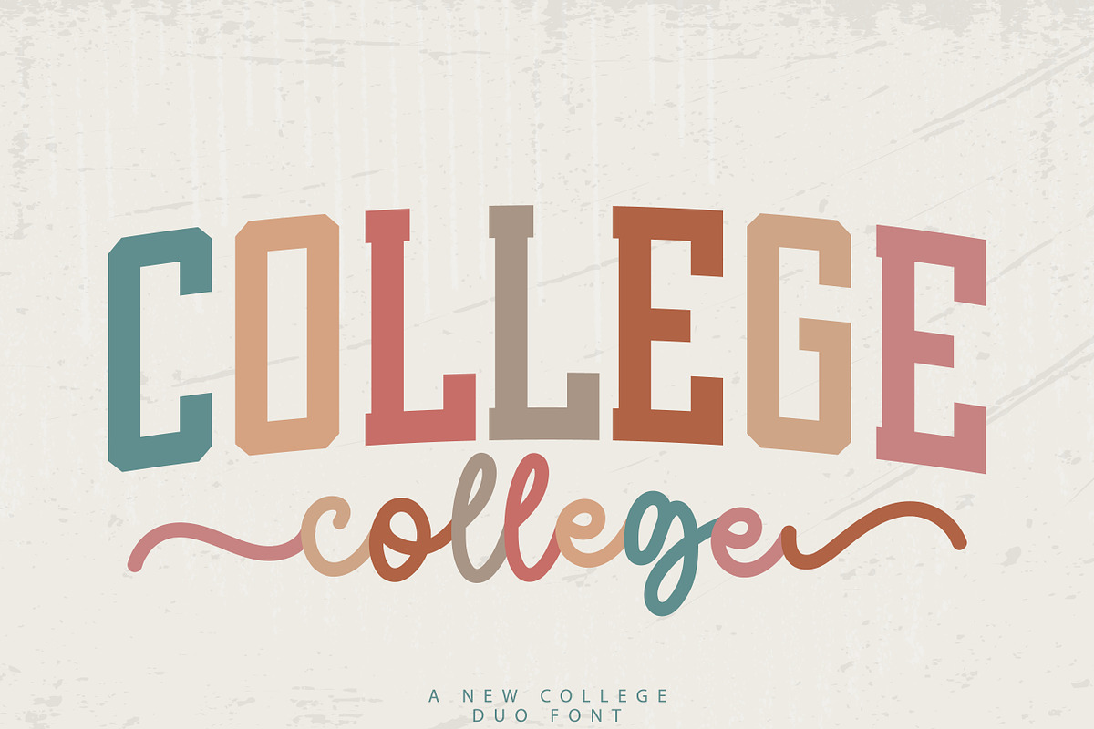 College Duo, a Slab Serif Font by Mini_World (Photo 1 of 5)